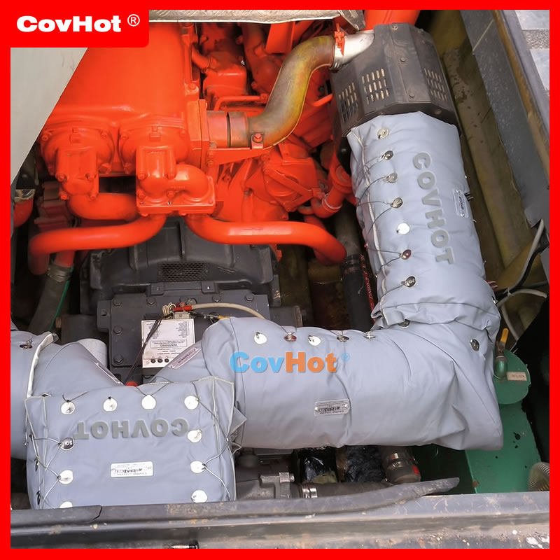 柔性排氣管排煙管絕熱套，工程車輛船舶火車發(fā)動機(jī)排氣系統(tǒng)防護(hù)罩