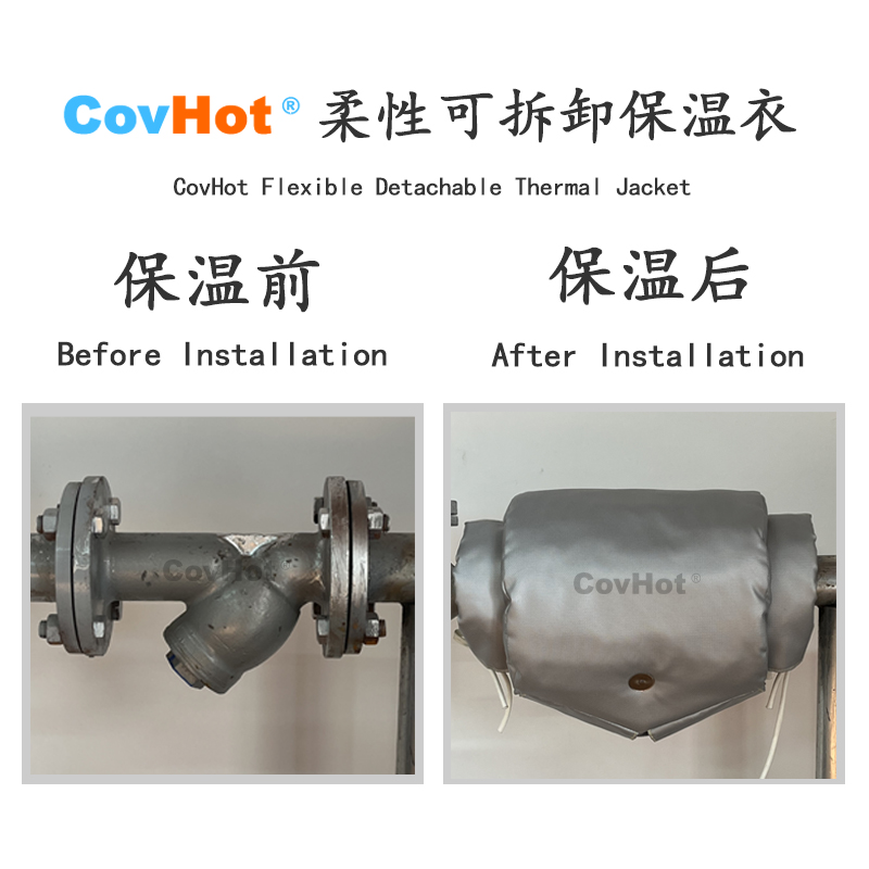 工業Y形過濾器保溫套 維持設備運行所需溫度 耐酸堿